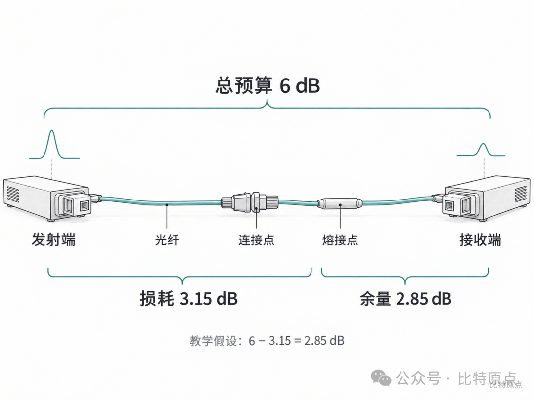 6dB教学预算中的3.15dB损耗与2.85dB余量